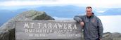 Chris at Rotorua summit, Mt Tarawera