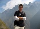 Ben trekking in Tiger Leaping Gorge, China