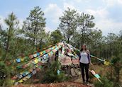 Katie on Mount Wenbi, Lijiang