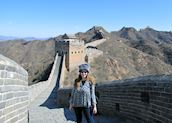 Katie on the Great Wall at Jinshanling