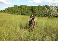 Richard horse riding from Chan Chich Lodge, Belize