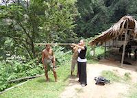 With the Orang Asli tribe, Cameron Highlands, Malaysia