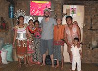 Tim with the Iban Tribe, Lemanak River, Malaysian Borneo