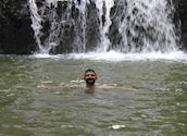 Tim Swimming with the fish in the "Jacuzzi Pool", Danum Valley, Malaysian Borneo.