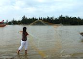 Learning to fish on an 'eco fishing tour', Hoi An, Vietnam